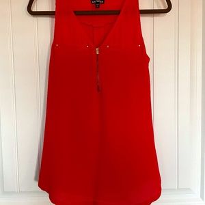 Express Red Sleeveless Top Size Small